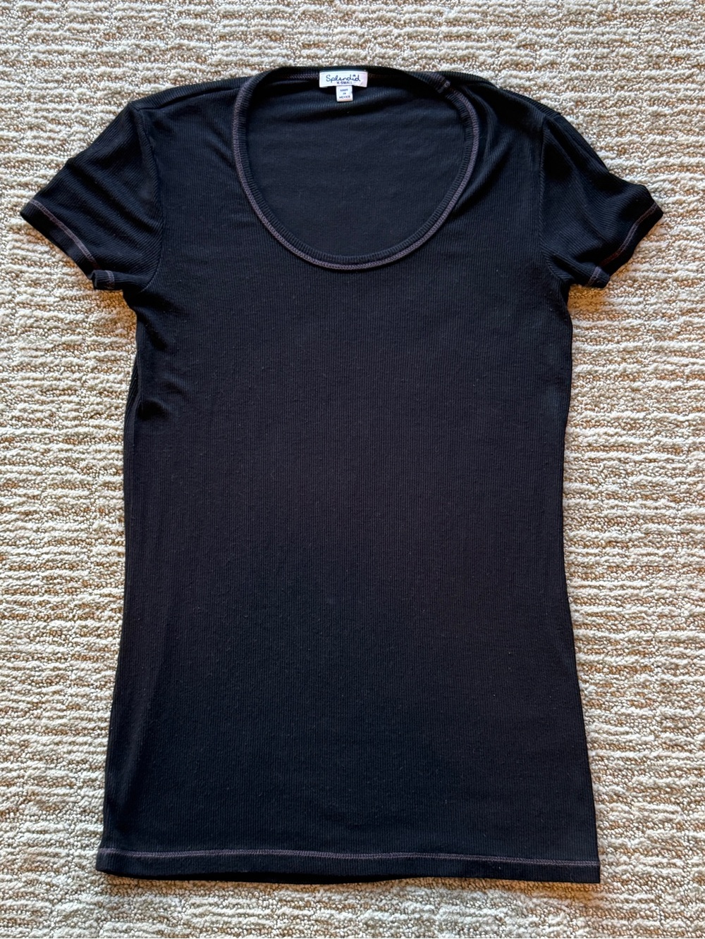 EUC Splendid Ribbed Scoop Neck Top Size XS